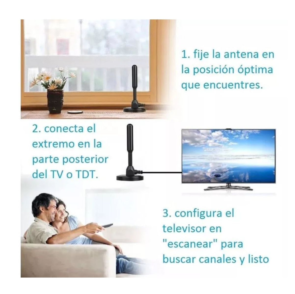 Antena tdt Television Digital 5 metros