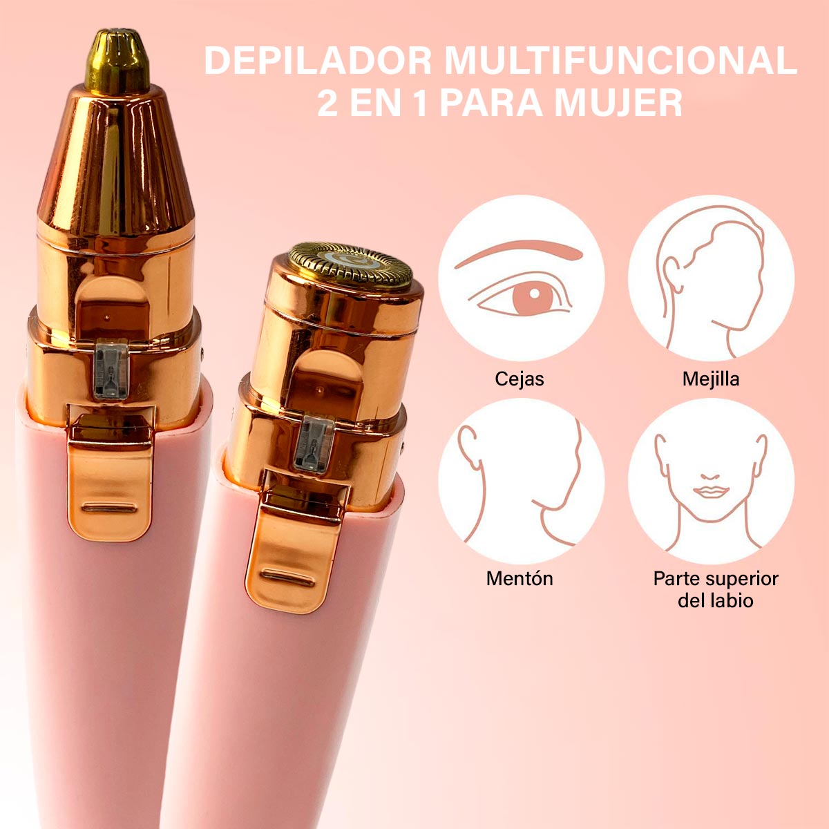 Removedor de Pelo para Cejas y Facial 2 en 1