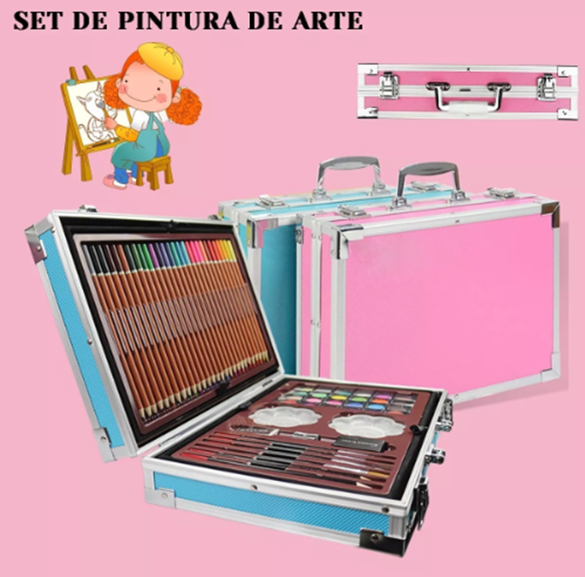 Set de Arte Profesional para Niños - Maletín Metálico (145 piezas)