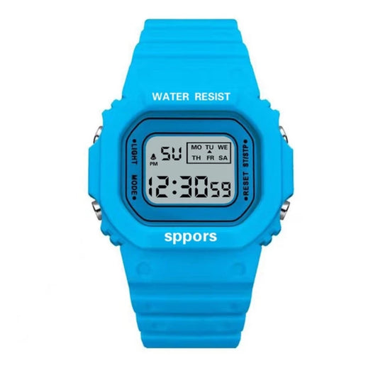 Reloj Digital Impermeable Unisex/LED Cuadrado